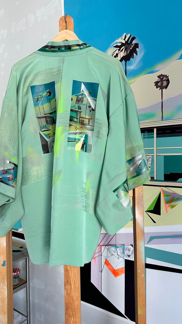 "Elysium, the Digital Pattern II” by Emilie Duval - Kimono Zulu Reimagined Vintage Kimono Artist Collaboration
